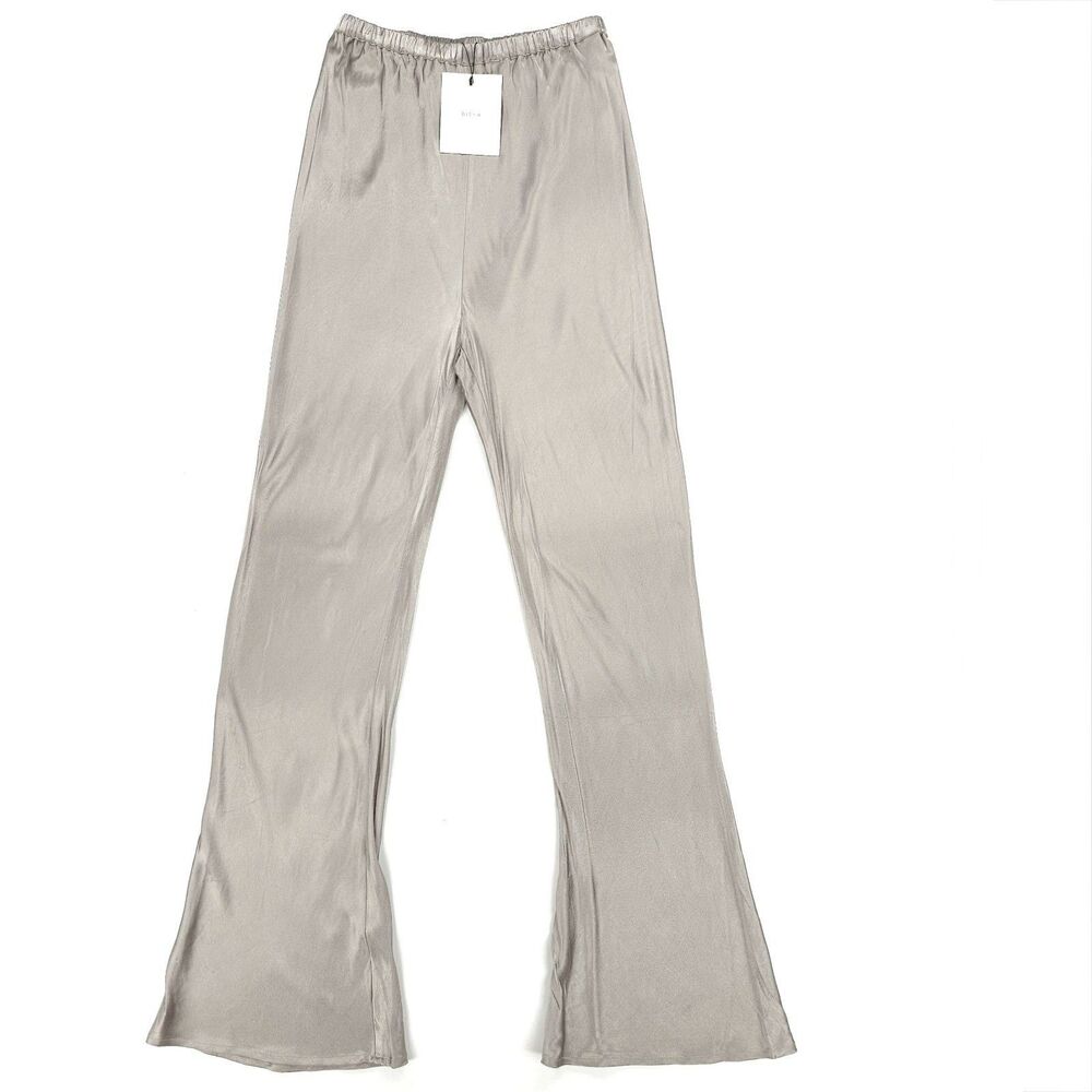 NWT Dissh Simone Satin Bias Cut Pant Pewter Minimal Clean Girl 90s Y2k Urban 6